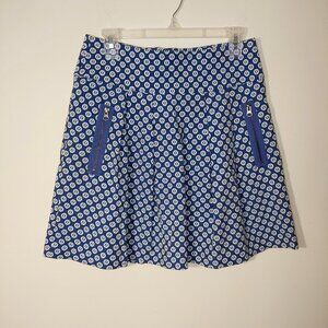 Maeve Anthropologie Fourth Street Swing Skirt. Size 6 Blue White